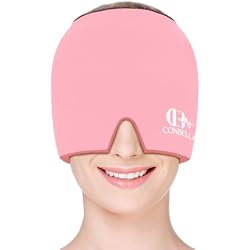 Conbella Migraine Relief Cap, Soothing Headache Ice Face Mask Products | Hot and Cold Therapy, Migraine Headache Relief Cap for Migraine, Sinus, Puffy Eyes, Tension, Stress and Hangover