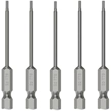 5PCS T6 Magnetic Tamper Proof Torx Screwdriver Bits, 1/4 Inch Hex Shank 3 Inch Length S2 Steel Security Drill Torx Head Drill Screw Driver Tools75mm Long, Star 6 Point