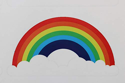 Rainbow Window Sticker x2 Hope in Isolation/Quarantine Unity Faith Trust