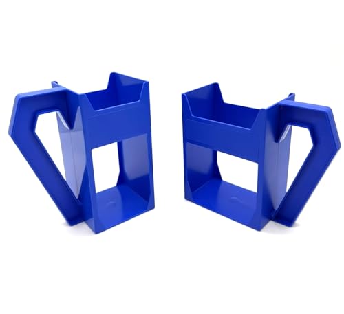 2 Stück Getränkekartonhalter Tetrapakhalter Ausgießhilfe Ausgießer für Tetrapacks H-Milch, Saft, Wein, Milch, Tragi- Tragen und Gießen, 1 Stück 10x6,5 cm und 1 Stück 7,5x7,5 cm, Kunststoff, Farbe blau