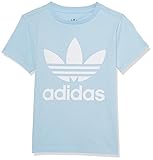 adidas Originals Unisex Kid's Adicolor Trefoil T-Shirt, Clear Sky, X-Small