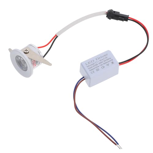 Homoyoyo Foco Empotrado Led Para Vitrina 1w Luz Cálida Compacta Para Exhibición De Productos Mini Lámpara De Techo Para Armario y Mostrador, Instalación Espacios Reducidos, Unidad Simple