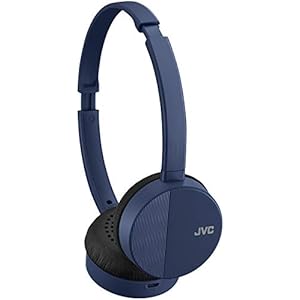 JVC HA-S23W Wireless Headphones – On Ear Bluetooth Headphones, Foldable Flat Design, 17-Hour Long Battery Life (Blue)