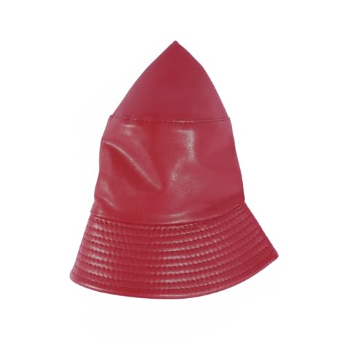 Image of Unisex Black Bucket Hat Waterproof Rain Hat Reversible Shiny Rave Bucket Hat for Concert Festival