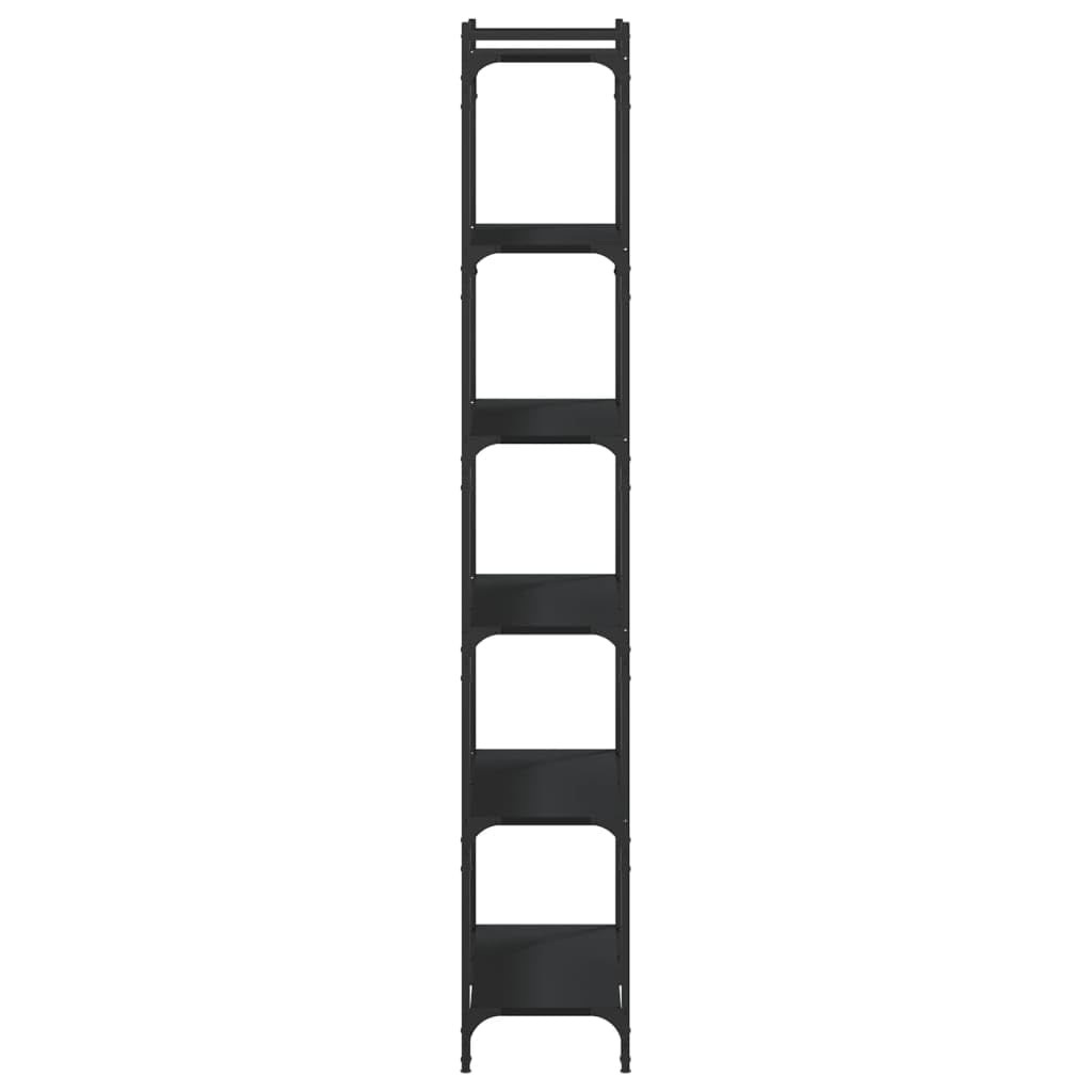Generisch Bücherregal 6 Böden Schwarz 80x30x188 cm Holzwerkstoff,Möbel,Regalsysteme,Bücherregale Bücherschränke-837682
