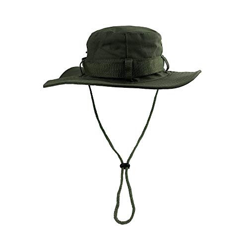 BEISIJIA Fischerhut mit breiter Krempe, Sonnenhut, UV-Schutz, Outdoor, Winddicht, Boonie Hut, Sonnenhut für Männer und Frauen, Armee-grün, One Size