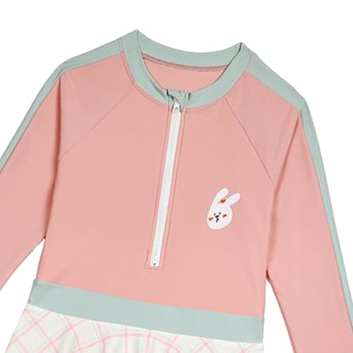 Girls Swimdress Elastic Children Swimsuit for Swim Pool Parks Water Sports Bunny Design Quick Dry Nylon4