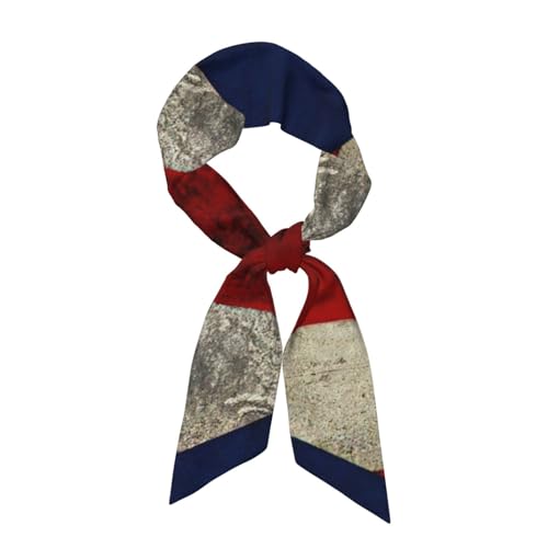 yagDAA Puerto Rico tapet flagga tryck långa smala halsdukar satin hals halsduk huvudscarf handväska halsdukar sjal wraps för kvinnor