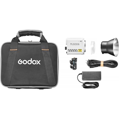 Image of GODOX ML60II Bi 70W Video Light Bi-Color Photography Light 2800K-6500K Dimmable with GODOX Mount COB Bead 2.4G Wireless System Support APP Control with Standar Reflector for Photography
