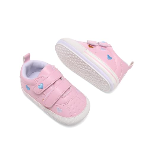 Image of Clowora Baby Boys Girls Shoes Non-Slip Rubber Sole Sneakers Infant First Walking Toddler Crib Shoes Newborn Loafers Flats.