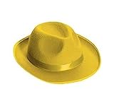 Forum Novelties Men's Deluxe Adult Novelty Fedora Hat, Yellow, One Size