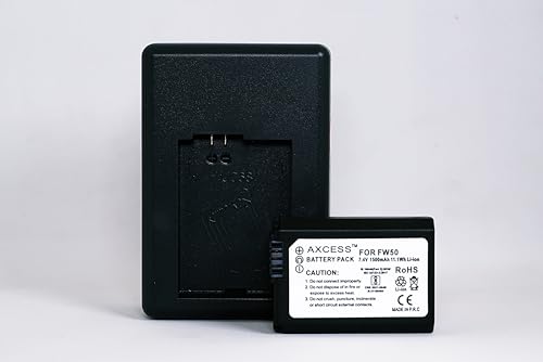 Axcess-NP-FW50-Battery-Charger-for-Sony-ZV-E10-Alpha-a5100-a6000-a6300-a6400-a6500-a7-a7-II-a7R-a7R-II-a7S-a7S-II-DSC-RX10-III-RX10-IV