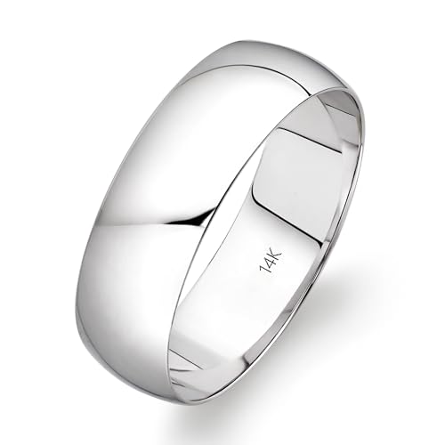 Oxford Ivy Men's 14K Solid Gold Wedding Band, 6mm, Classic
