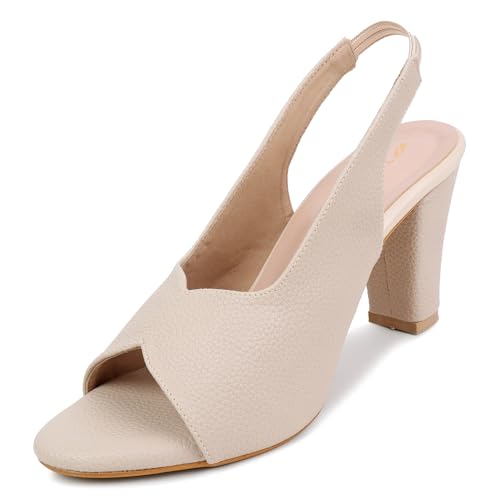 Image of TRASE Ankle Strap Pointed Toe Block Heel Pumps Sandals For Women| Fashionable Sandals, Office, Party and Formal Occasions | Light weight, Soft Footbed, Comfortable & Stylish - (47067)