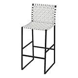 Butler Specialty Company Urban Woven Leather Rectangular 28' Barstool - White