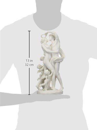 Design Toscano Zephyrus and Flora Greek Replica Statue, Bonded Marble Polyresin, White, 33 cm