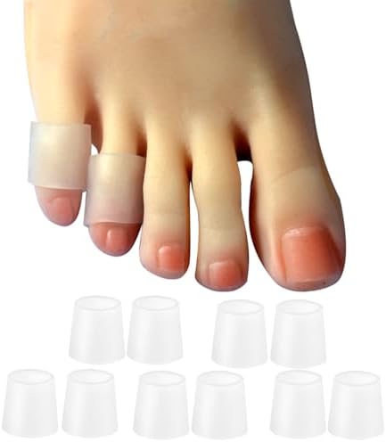 10 Pack Pinky Toe Sleeves Protectors, Toe Covers, Protect Toe from Rubbing, Ingrown Toenails, Corns, Blisters, Hammer Toes and Other Painful Toe Problems