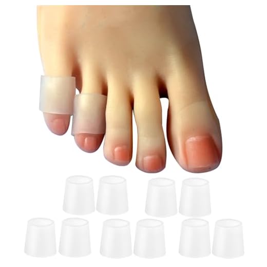 Hoogoo 10 Pack Pinky Toe Sleeves Protectors, Toe Covers, Protect Toe from Rubbing, Ingrown Toenails, Corns, Blisters, Hammer Toes and Other Painful Toe Problems
