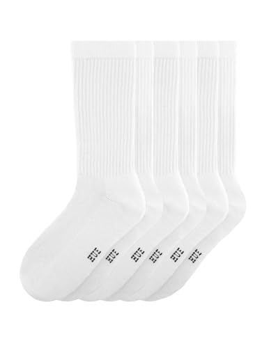 HUE Men's Casual Ribbed Must-Have Crew Lightweight Athletic Super Soft Socks 3 Pair Pack2