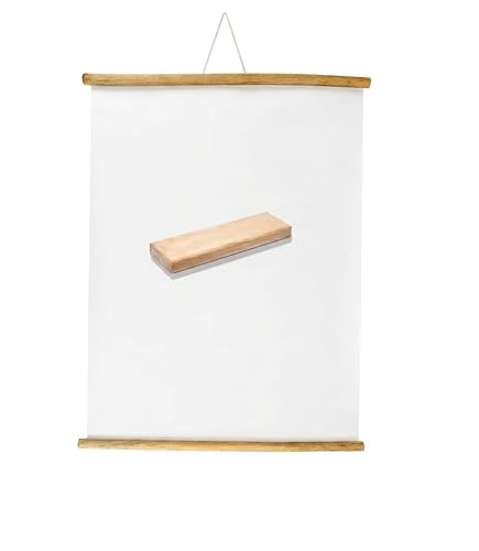 EDUTOP Roll-Up Whiteboard for Wall Hanging with Wooden Duster | Roll Up Writing Board for Home, Office, School & Kids Durable & Lightweight (24X36 Inch) (S.N. 68W)