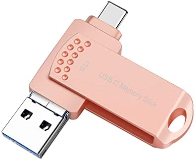 USB Flash Drive 1TB USB C Thumb Drive Phone Photo Stick 3in1 USB 3.1 Memory Stick External Storage Richwell for Android Devices,Computers and MacBook USB C-1TB AZ Pink