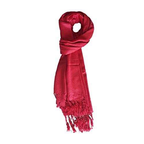 Canguros Y Fulares, DVD Pashminas Lisa 100% Viscosa (rojo)