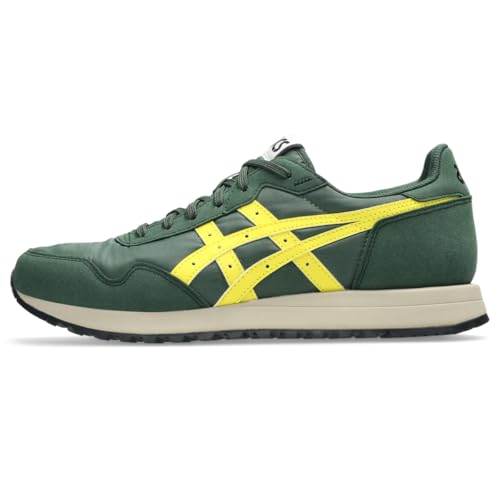 ASICS Unisex Tiger Runner II Sportstyle Shoes, 11M - 12.5W, Forest Night-Bright Yellow