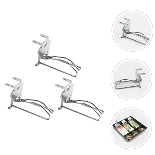jojofuny 3pcs Heavy Duty Money Tray Clips Cash Register Clamp Replacement for Secure Bill Organization Easy to Install and Cash Tray Fixing Accessories4
