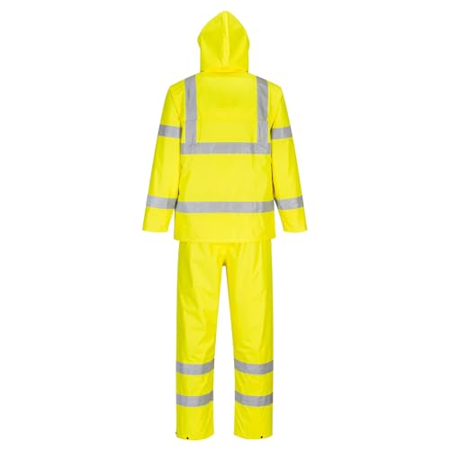 Ensemble de pluie enroulable jaune Portwest 2XL haute visibilité imperméable