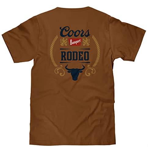 Tee Luv Men's Coors Banquet Beer Shirt - Front and Back Coors Rodeo Bull T-Shirt3