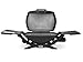 Weber Q2000 Gasgrill, 54 x 39cm Grillfäche, portabler BBQ Grill, 1 Brenner, mit ausklappbaren Seitentischen, 2-geteilter porzellanemaillierter Guss-Grillrost - Schwarz (53010079)