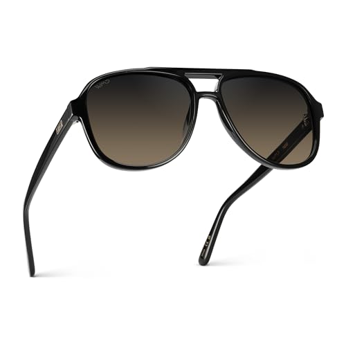 Image of WearMe Pro Chic Retro Oversized Polarized Sunglasses: Statement Aviators for Women