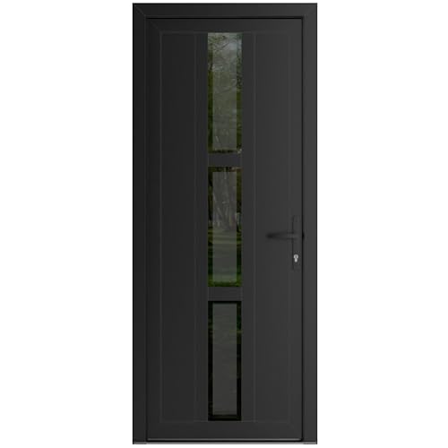 VDOMDOORS Front Exterior Prehung Door Frosted Glass