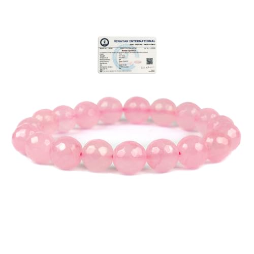 Image of Reiki Crystal Products Certified Natural Crystal Stone Diamond Cut /Faceted 10 mm Beads Bracelet for Men & Women | Reiki Charged Gemstone Jewellery | Multiple Stone Variants Available