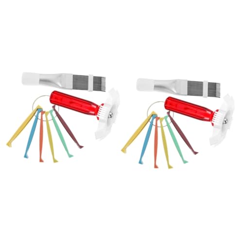 Ciieeo 2 Juegos De Peine De Aleta De Condensador Herramienta De Radiador Limpiador De Aletas para Aire Acondicionado Limpiador De Aletas De Ca Peine De Aleta De Aire Acondicionado