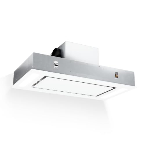 Klarstein Afzuigkap, Stille Afzuiging, Onderbouw Afzuigkap, Met Filter, Inbouw 90 cm, 230W, 609