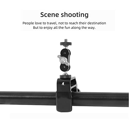 Soporte adaptador de brazo de aleación de aluminio de interfaz de 1/4 para jaula de cámara, accesorios de estudio de fotografía, soporte de cámara con abrazadera adaptadora antirrotación, cabezales de - imagen 2