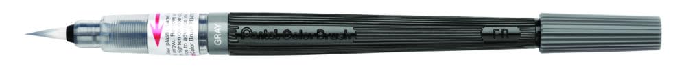 Pentel Arts Colour Brush, Grey (Dye) ink, 1 Blister card of 1 Brush, XGFL-137X