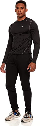 Russell Athletic Men's Fitted Not Tight Long Sleeve Performance T-Shirt, Black, Medium #TOP1