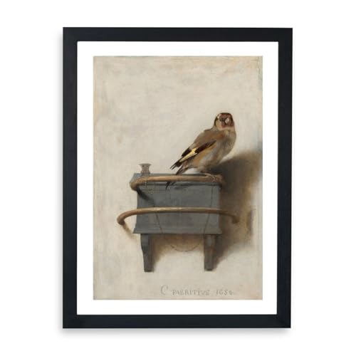 Affiche encadrée Le Chardonneret 1654 de Carel Fabritius grand format pour salon élégant