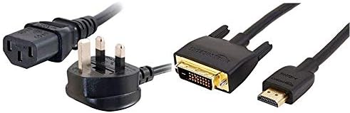C2G 88513 2 Metre UK Power Cable (IEC320C13 to BS 1363) 6 Foot Kettle Lead/Power Cord, Black