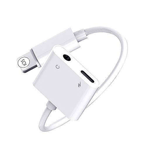 Adaptadores para iPhone 11 Auriculares Jack de 3,5 mm Conector de Auriculares Adaptador Compatible con iPhone 8/8Plus/ 7/7Plus/11/11Pro/X/XS MAX Convertidor de Audio Compatible con Todos los iOS