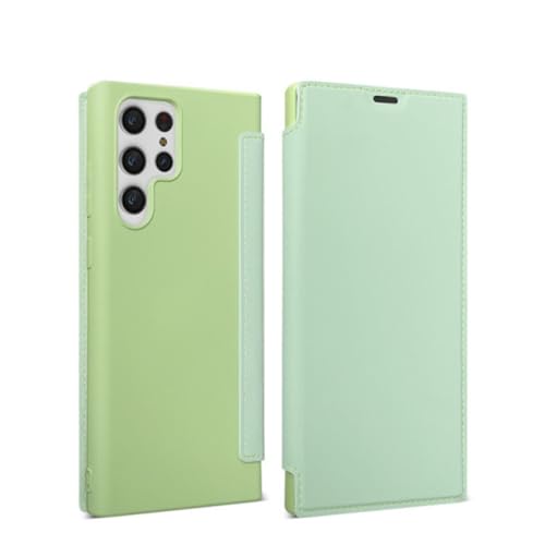 Étui de téléphone Flip pour Samsung S22 Plus idéal pour voyager léger en couleur matcha