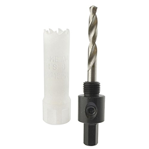 16mm HSS Hole Saw Holesaw Bi-Metal Blade Cutter Drill and Drill Adaptor Arbor