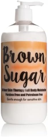 The Lotion Company 24 Hour Skin Therapy Lotion, Full Body Moisturizer, Paraben Free, Made in USA, Sweet Brown Sugar Fragrance, w/Aloe Vera,16 Ounces
