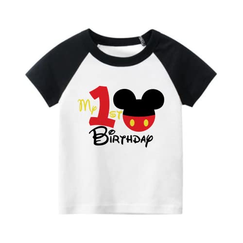 Luke & Lulu First Birthday Outfits for Baby Boys Shirts - Mouse Theme, One, 1st Birthday