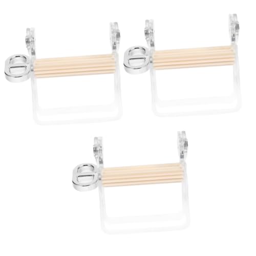 KOMBIUDA 3pcs Toothpaste Squeezer Toothpaste Tube Squeezers Toothbrush Squeezer Tube Rollers Toothpaste Tube Wringer Tube Squeezer Tool Bathroom Supplies Toothpaste Clip Holder Abs White