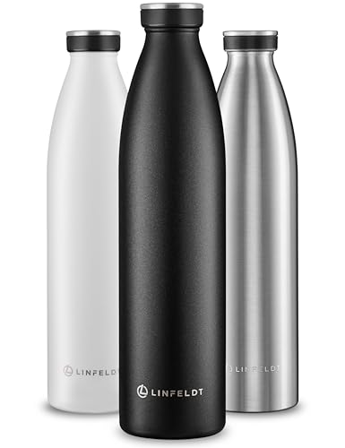 LINFELDT 1L Trinkflasche Edelstahl Isoliert 24H...
