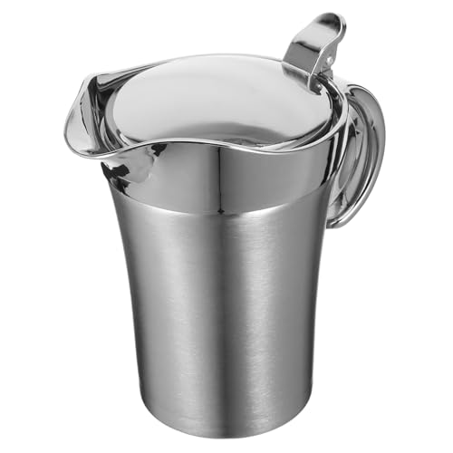 Didiseaon Saucière Acier Inoxydable à Double Isolation Thermique Verseuse Ergonomique pour Sauces et Jus pour Restaurants et Usage Domestique