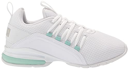 PUMA PUMA Axelion Running Shoe, White-Eggshell Blue, 12.5 US Unisex Little Kid